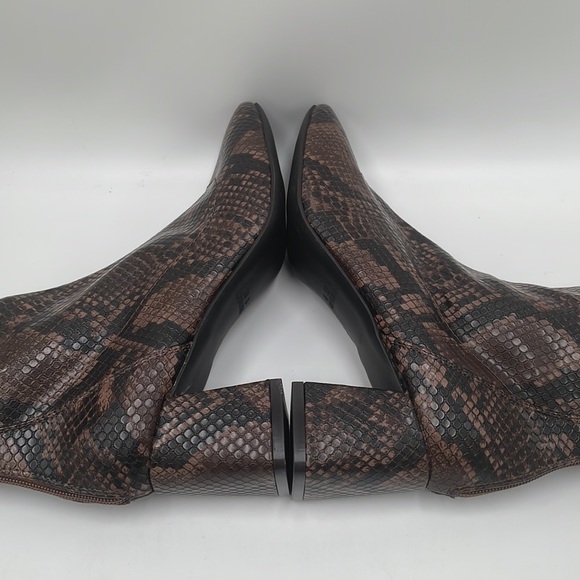 Primark Snakeskin Print Chunky/Block Heel Boots - Picture 5 of 12
